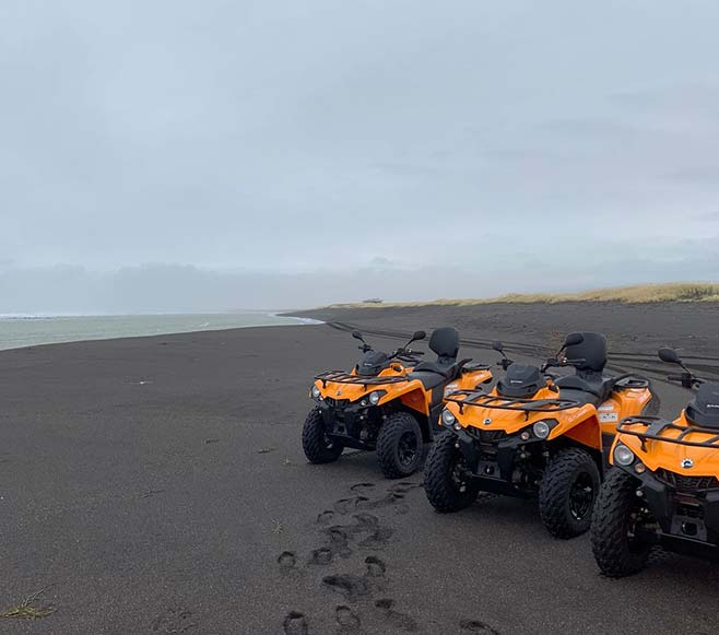 ATV tour on black beach